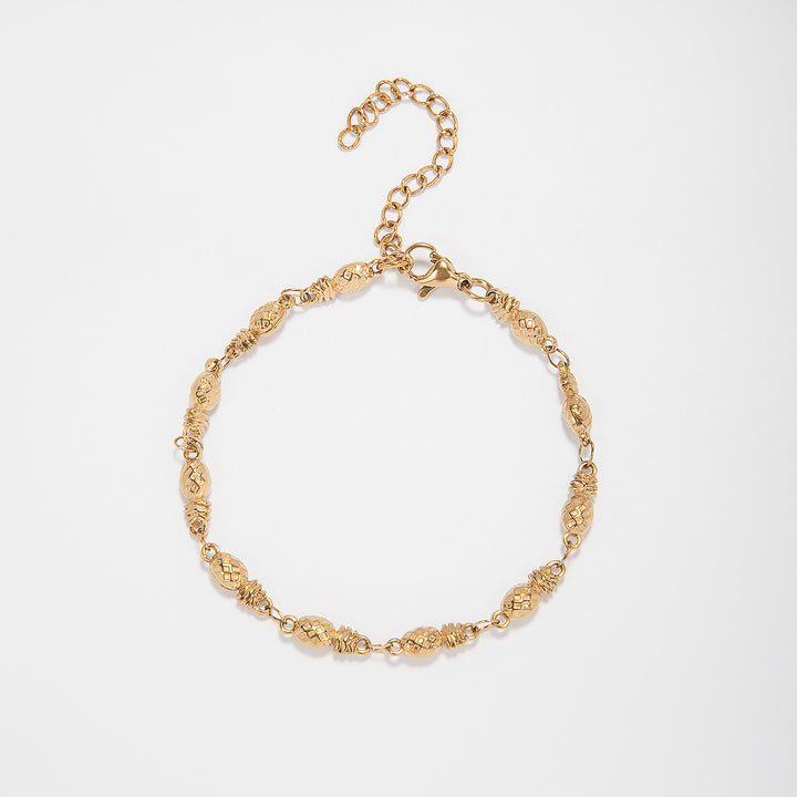 Intricate Textured Chain Bracelet Bowlift