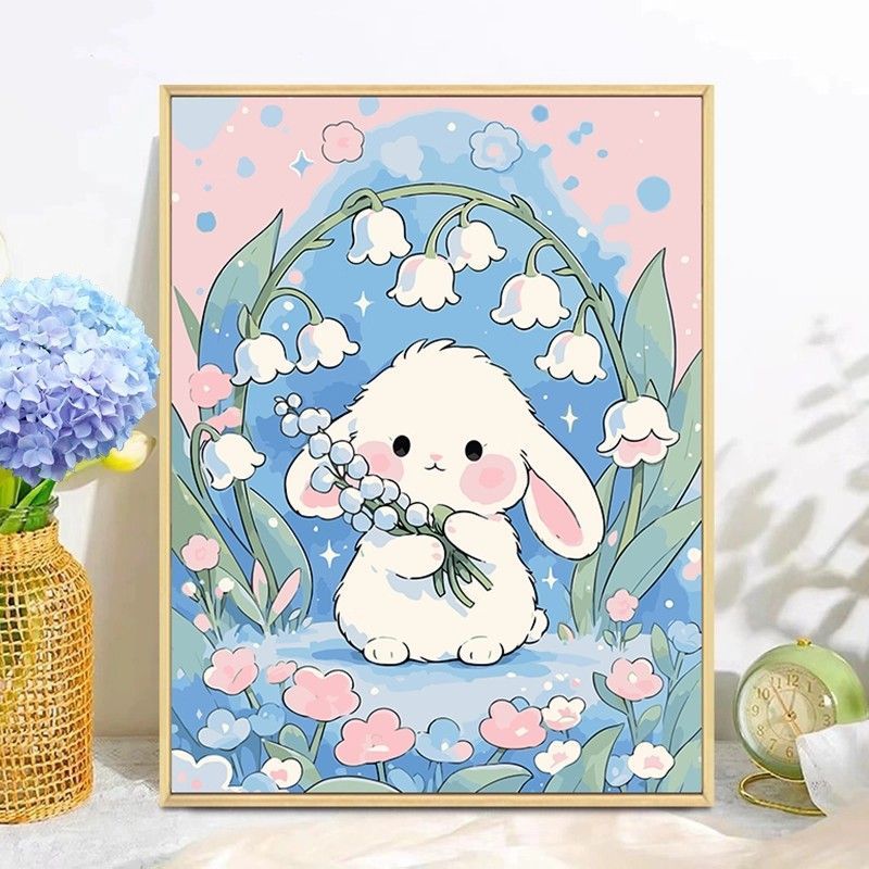 Playful Bunny Themed Wall Art Bowlift
