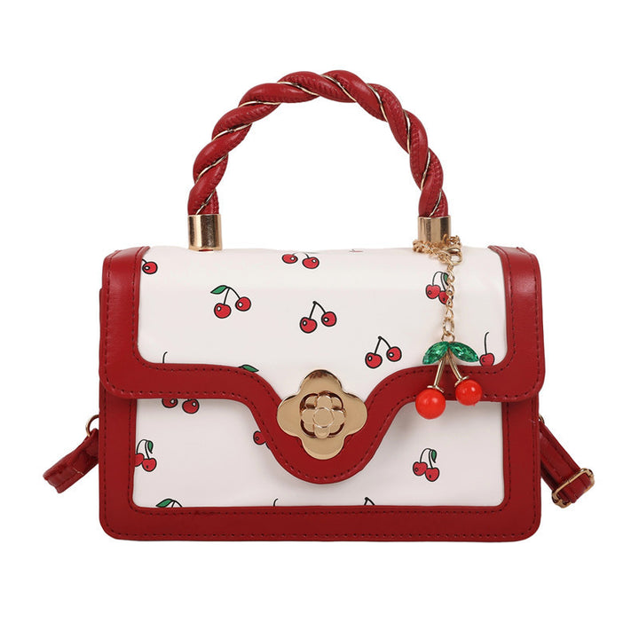 Playful Cherry Print Mini Satchel Handbag Bowlift