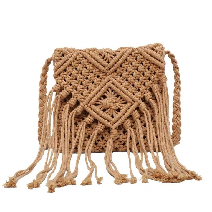 Hand-knotted Macrame Shoulder Bag Bowlift