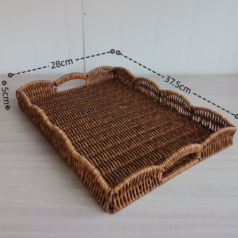 Elegant Woven Serving Tray Bowlift