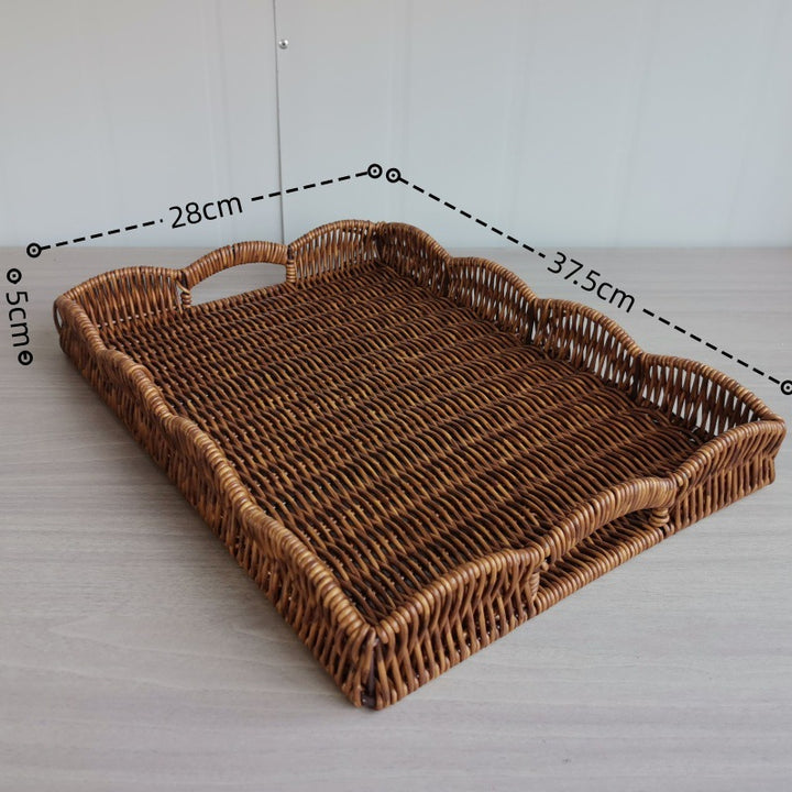 Elegant Woven Serving Tray Bowlift