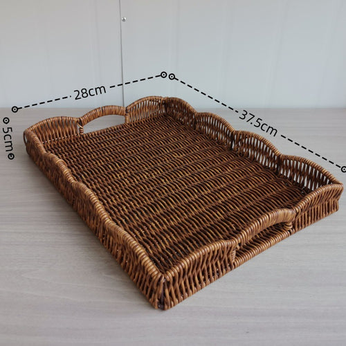 Elegant Woven Serving Tray Bowlift