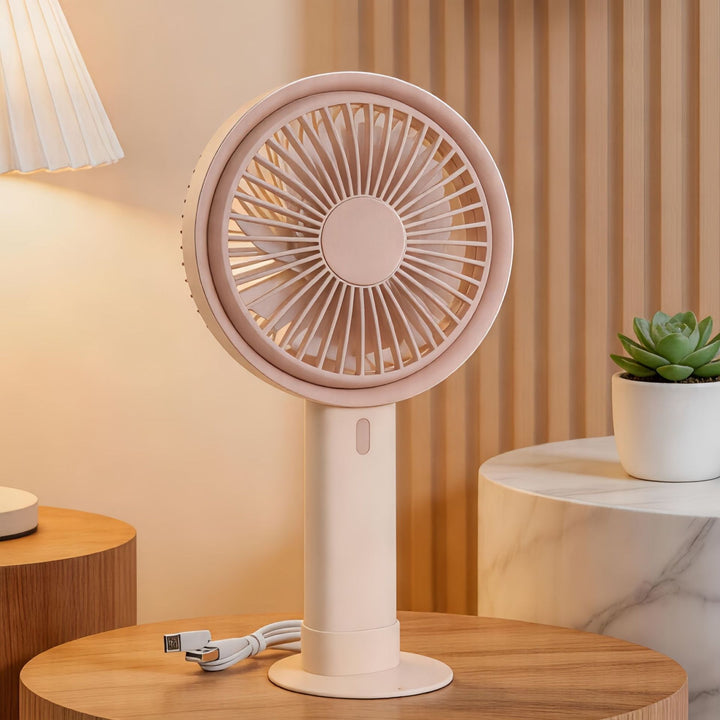 Ladies Portable Table Fan with Elegant Control Bowlift