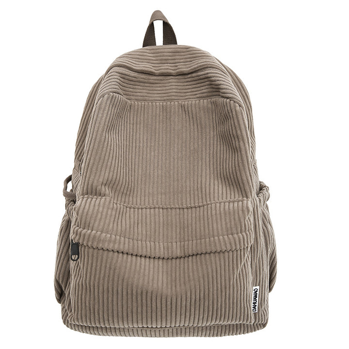 Corduroy Textured School Backpack Bowlift