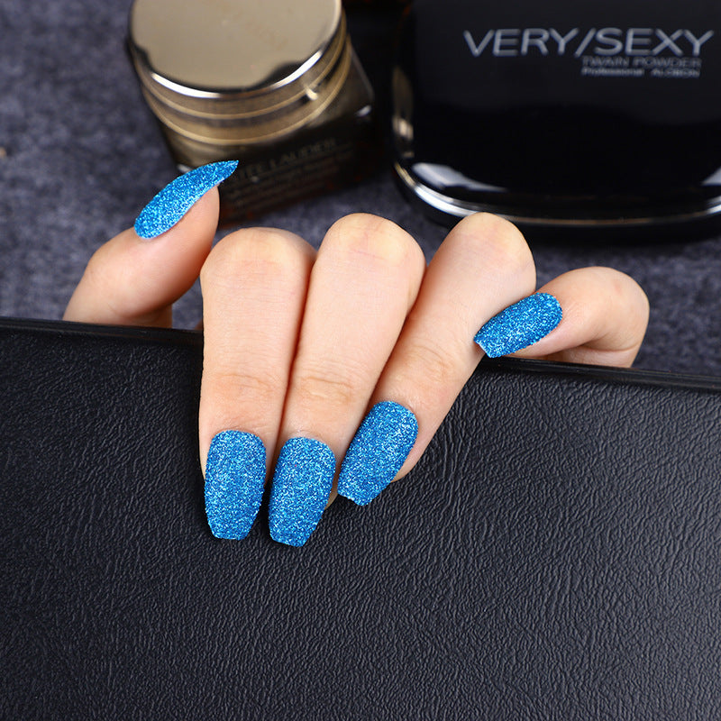 Glittering artificial nails in modern design Bowlift