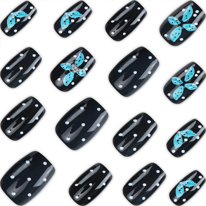 Floral-Embellished Press-On Nail Set Bowlift