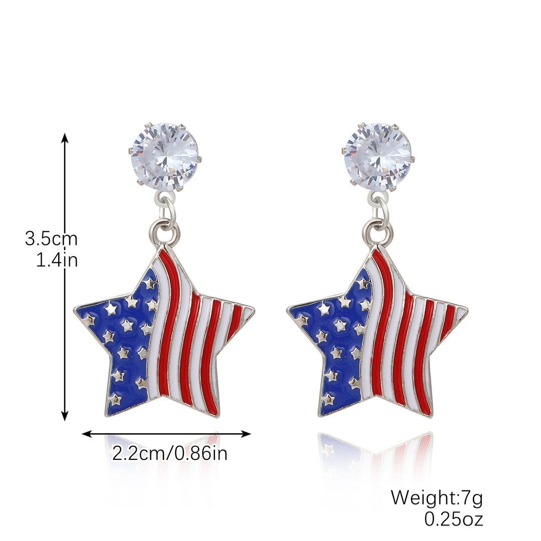 Unisex nan beaded patriotic keychain charm with MAGA letter cubes and enamel star pendant Bowlift