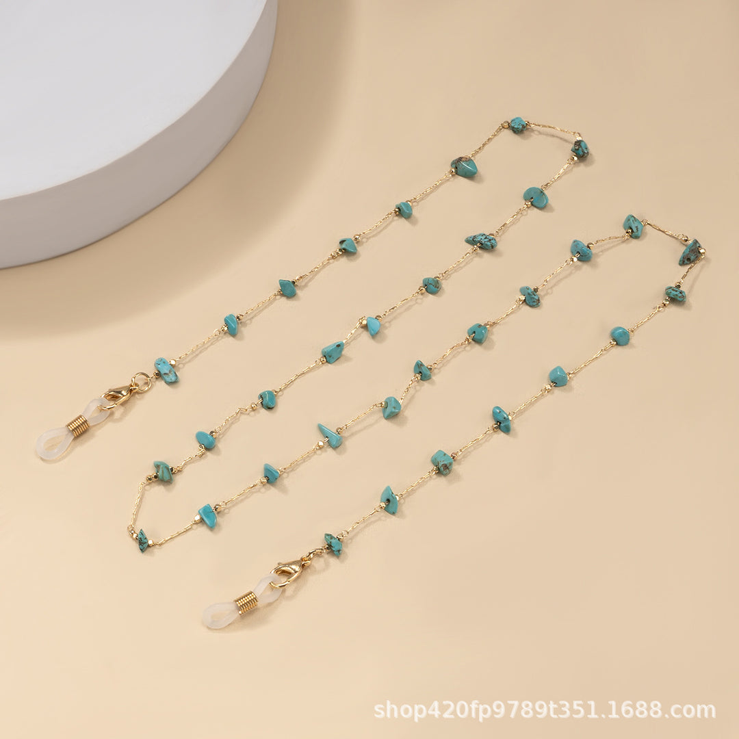 Multi-Color Stone Chain Necklace Bowlift
