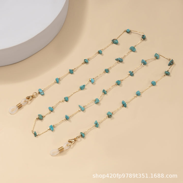 Multi-Color Stone Chain Necklace Bowlift