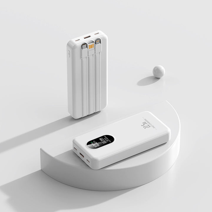 Compact power bank with integrated multi-function charging display Bowlift