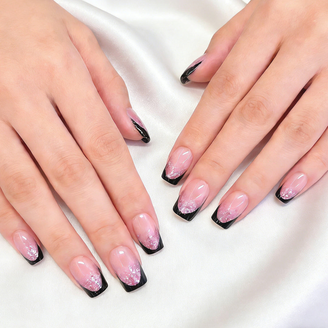 Sparkling Tip Press-On Nail Set Bowlift