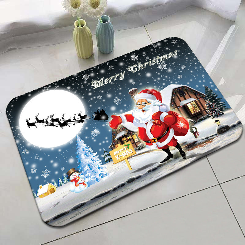 Festive Holiday-Themed Bath Mat Bowlift
