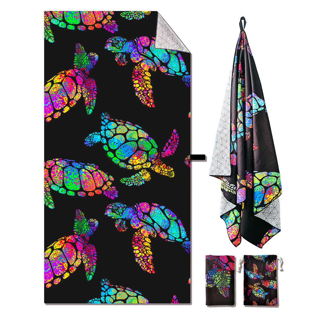 Beach towel with unique sea turtle design Bowlift