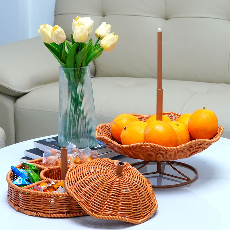 Decorative Wicker Storage Basket Bowlift