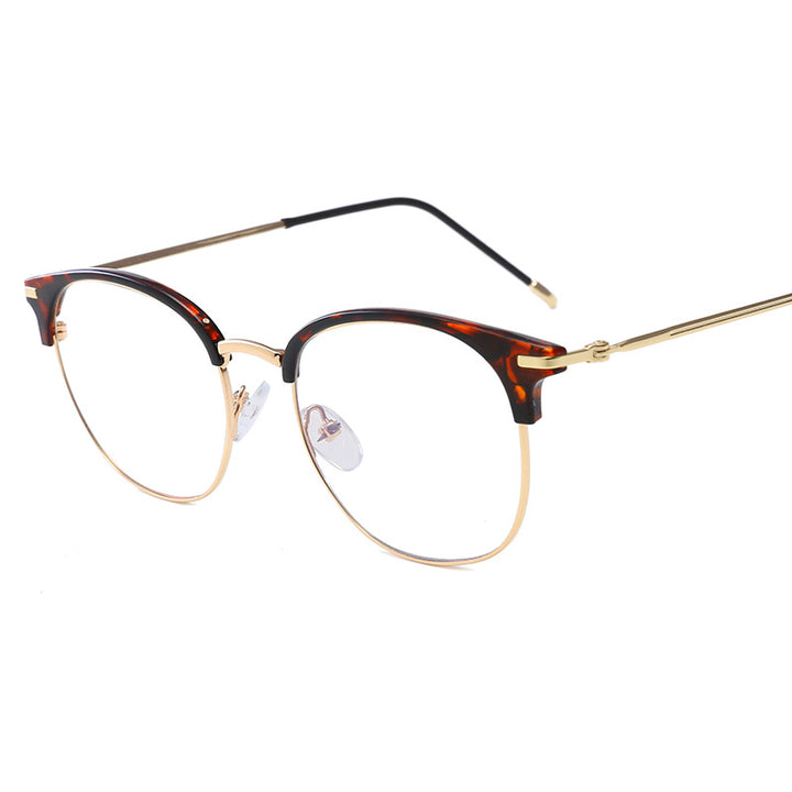 Women's fashionable cat-eye glasses with delicate metal frame Bowlift