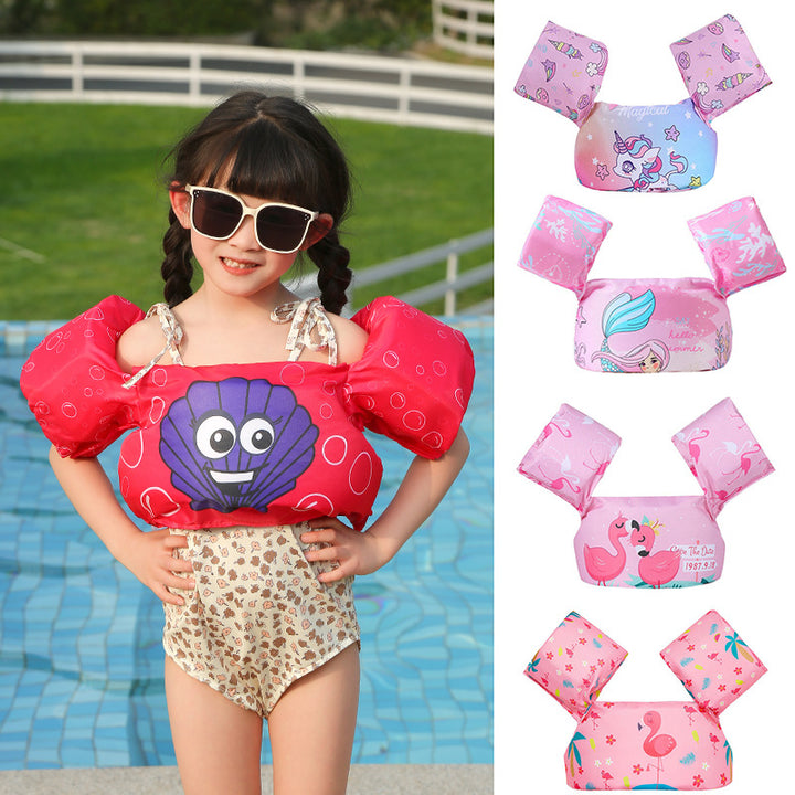 Women's Inflatable Swimming Aid with Colorful Flamingo Design Bowlift