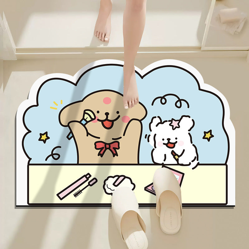 Cartoon Animal Design Bath Mat Bowlift