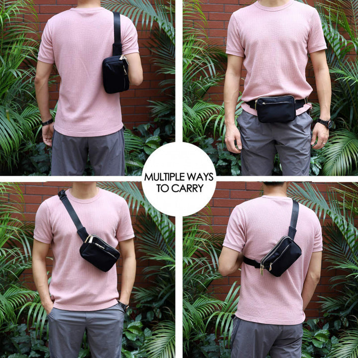 Hip bag with multifunctional compartment system Bowlift