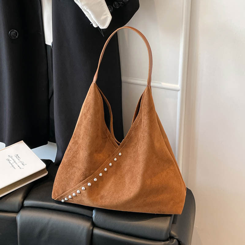WoUnique Textured Suede Hobo Bag Bowlift