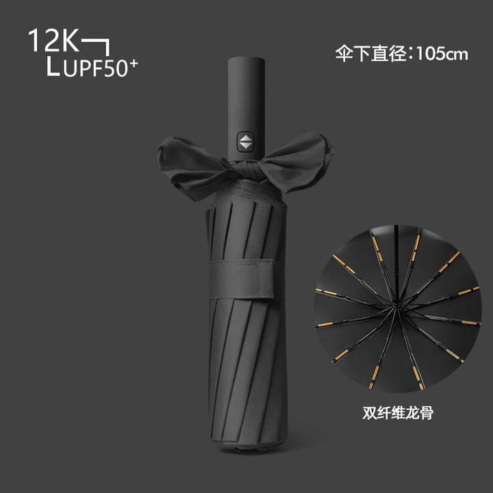 Women's compact and wind-resistant umbrella with UV protection technology Bowlift