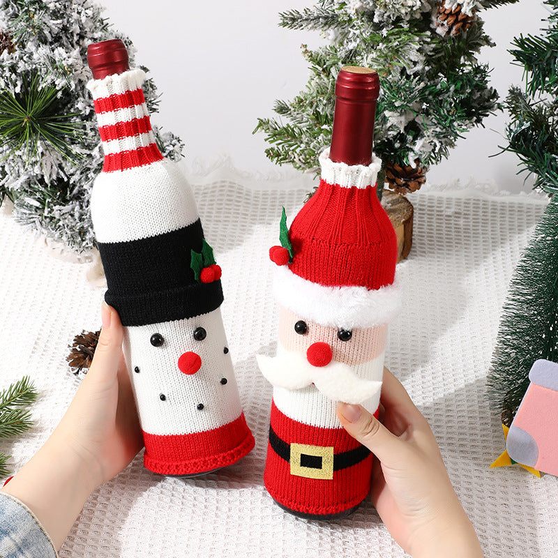 Christmas Wine Bottle Cover Holiday Decoration