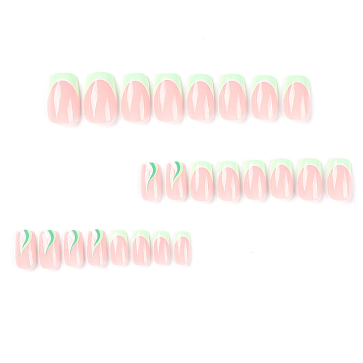 Artful Nail Extensions with Elegant Gradient and Glitter Coating Bowlift