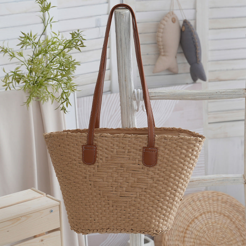 Elegant basket bag with high-quality leather handles Bowlift