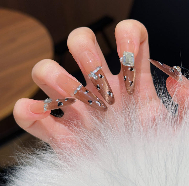 Crystal-Embellished Press-On Nail Extensions Bowlift