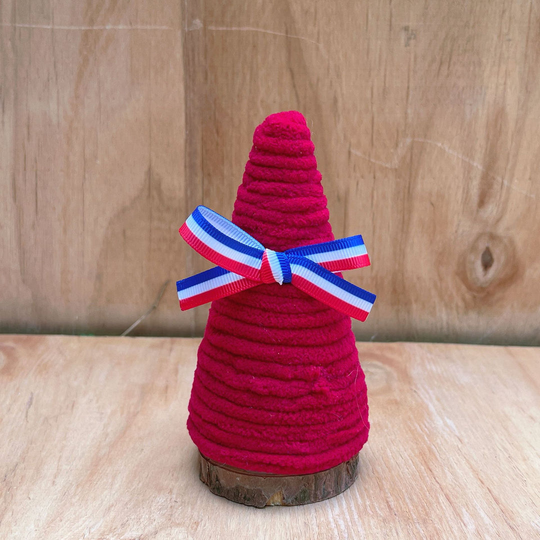 Independence Day patriotic festive tabletop cone centerpiece with felt star accents Bowlift