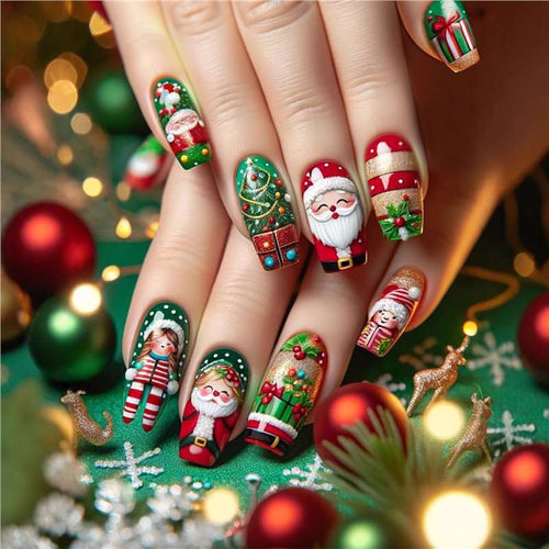 Festive Holiday Themed Nail Art Bowlift