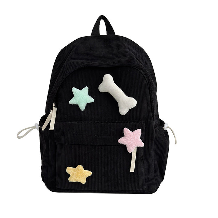 Cute Corduroy School Backpack Bowlift