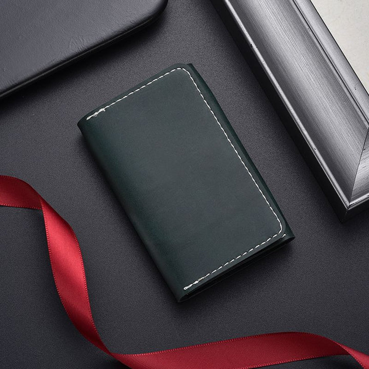 Premium Leather Minimalist Passport Holder Bowlift