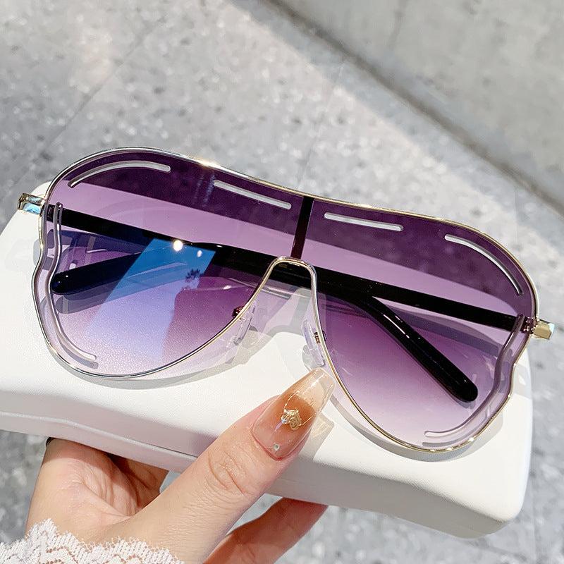 Men's Aviator-Style Shield Sunglasses Bowlift