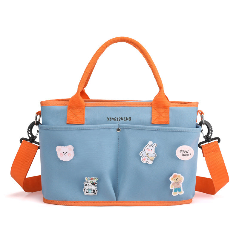 Multi-Pocket Floral Pattern Tote Bag Bowlift