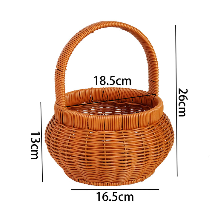 Women Handcrafted Storage Basket with Carrying Handle Bowlift