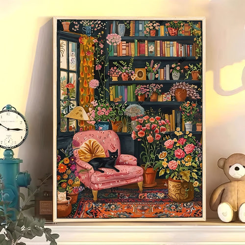 Cozy Floral-Themed Home Decor Art Print Bowlift