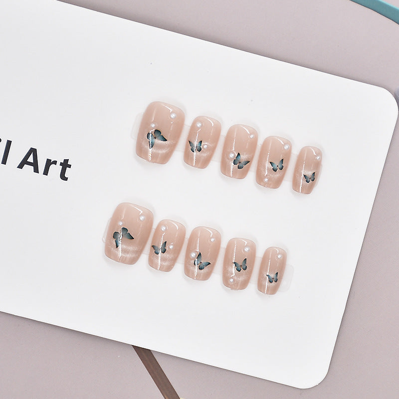 Glamorous Heart-Themed Press-On Nail Set Bowlift