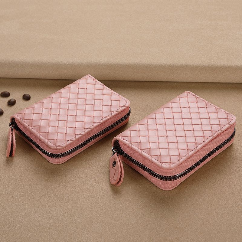 Compact Woven Zippered Card Holder Bowlift