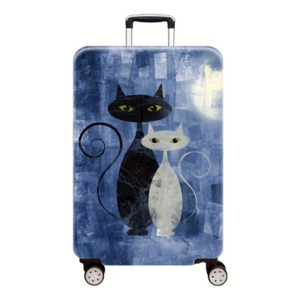 Women's Hard Shell Suitcase with Charming Cat Design Bowlift