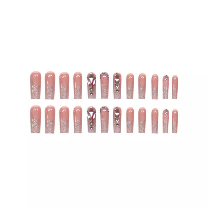 Elegant Press-On Nail Art Set Bowlift