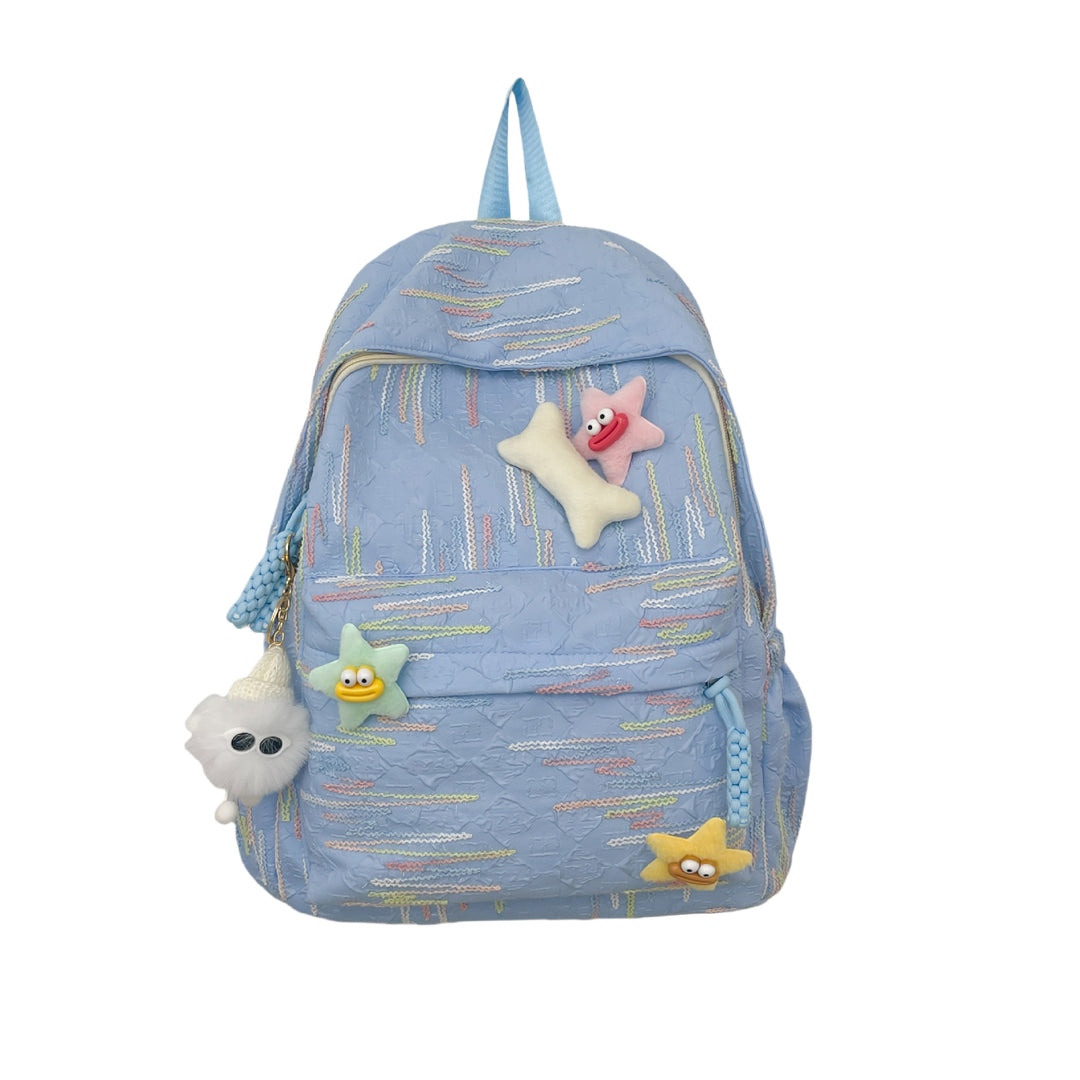 Cute Character Appliqué Backpack