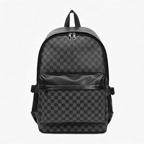 Trendy Checkerboard Design Backpack
