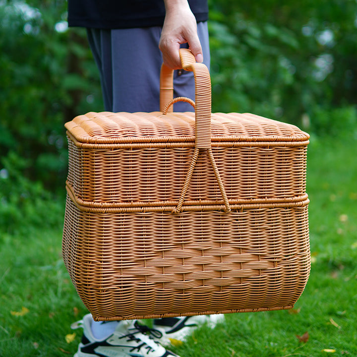 Ladies decorative laundry basket with lid and handle Bowlift