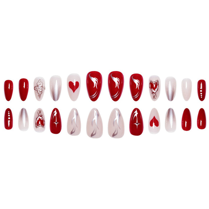 Elaborate Decorative Press-On Nail Extensions Bowlift