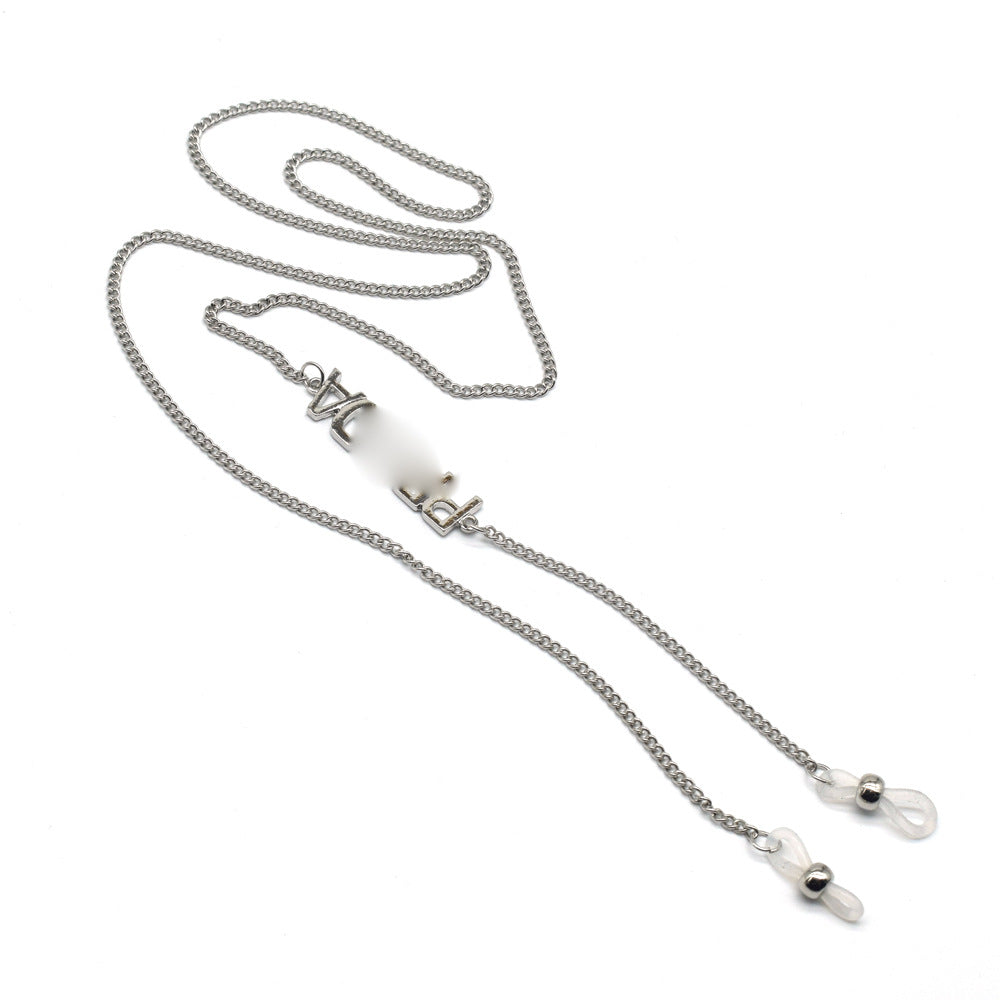 Adjustable Silver Eyewear Chain Bowlift