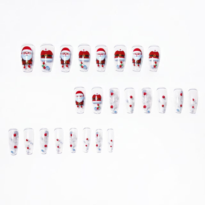 Christmas-Themed 3D Nail Art Bowlift