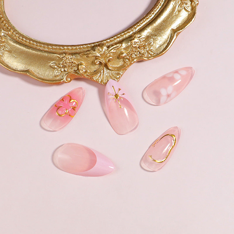 Premium Press-On Nail Set with Decorative Accents Bowlift