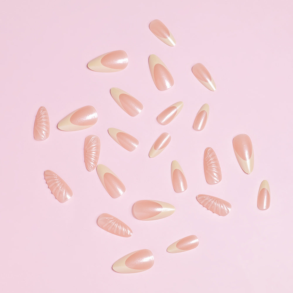 Sculpted Almond-Shaped Press-On Nail Set Bowlift