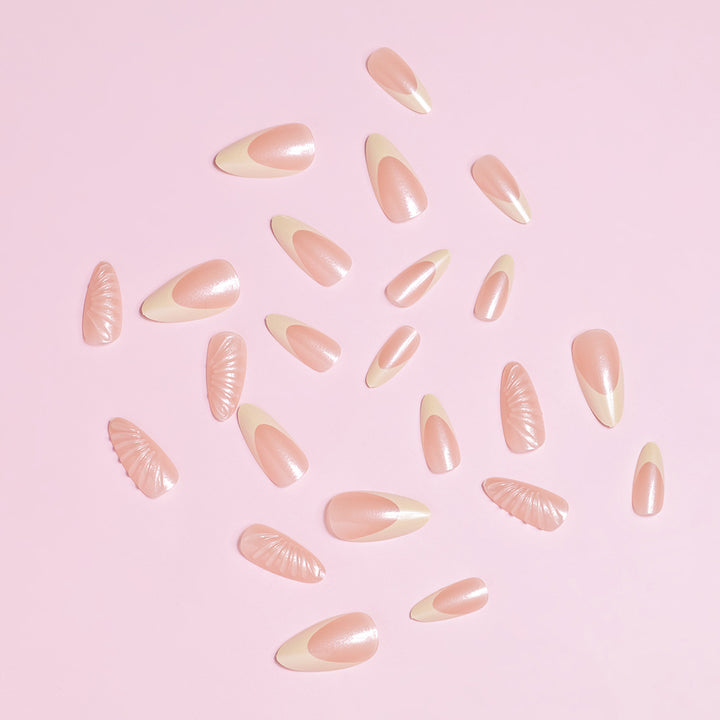 Sculpted Almond-Shaped Press-On Nail Set Bowlift